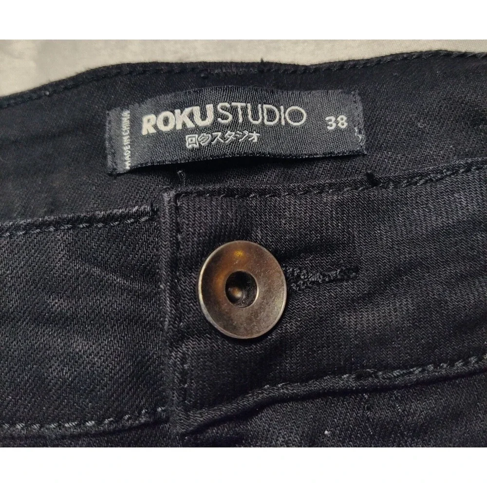 ROKU STUDIO STONED AND SUCCESSFUL Men 38 (Actual 40X34) Black Denim‎ Jeans